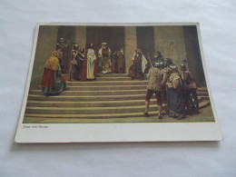 THEME ARTS PEINTURES TABLEAUX JESUS VOR ANNAS OFFIZIELLE POSTKARTE DER PASSIONSSPIELE OBERAMMERGAU 1930 - Paintings