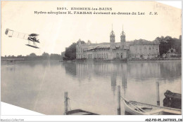 ADZP10-95-0835 - ENGHIEN-les-BAINS - Hydro-aéroplane H-farman évoluant Au-dessus Du Lac AVIATION - Enghien Les Bains