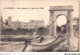 AFCP6-84-0607 - AVIGNON - Pont Suspendu Et Le Palais Des Papes  - Avignon (Palais & Pont)