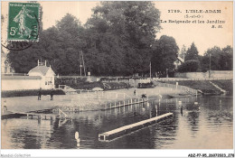 ADZP7-95-0581 - L'ISLE-ADAM - S-et-o - La Baignade Et Les Jardins - L'Isle Adam