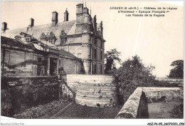 ADZP6-95-0470 - ECOUEN - Le Château De La Légion D'honneur - Epoque François - Les Fossés De La Façade - Ecouen