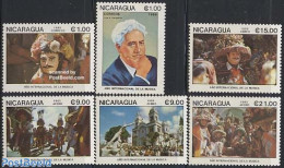 Nicaragua 1985 Int. Music Year 6v, Mint NH, Performance Art - Music - Musik