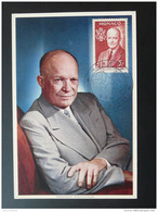 Carte Maximum Card President Eisenhower Monaco 1956 - 2. Weltkrieg