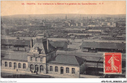 AFGP11-93-0951 - PANTIN - Vue Intérieure De La Gare Et Vue Générale Des Quatres-chemins  - Pantin