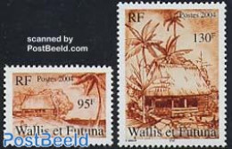 Wallis & Futuna 2004 Tradional House 2v, Mint NH, Art - Architecture - Other & Unclassified