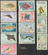 French Somalia 1959 Animals 12v, Mint NH, Nature - Animals (others & Mixed) - Birds - Fish - Vissen