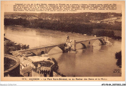 AFCP8-84-0834 - AVIGNON - Le Pont Saint-bénézet - Vu Du Rocher Des Doms Et Le Rhône - Avignon (Palais & Pont)