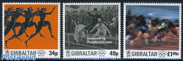 Gibraltar 1996 100 Years Modern Olympics 3v, Mint NH, Sport - Athletics - Olympic Games - Atletismo