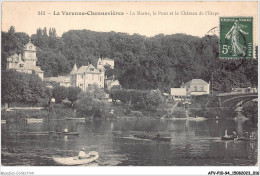 AFVP10-94-0879 - LA VARENNE-CHENNEVIERES - La Marne - Le Pont Et Le Château De L'étape  - Chennevieres Sur Marne