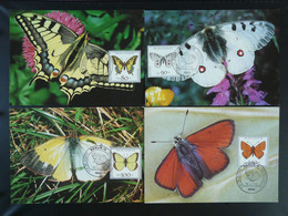 Série De 8 Carte Maximum Card (x8) Papillon Butterfly Fur Die Jugend 1991 Allemagne Germany (Berlin) - Autres & Non Classés
