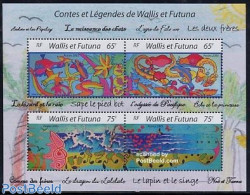 Wallis & Futuna 2005 Legends S/s, Mint NH, Nature - Birds - Butterflies - Fish - Sea Mammals - Turtles - Art - Fairyta.. - Fishes