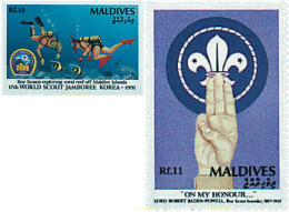 38337 MNH MALDIVAS 1992 17 JAMBOREE MUNDIAL EN COREA DEL SUR - Maldives (...-1965)