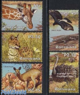 Botswana 2003 Wetlands 5v, Mint NH, Nature - Animals (others & Mixed) - Birds - Cat Family - Giraffe - Botswana (1966-...)