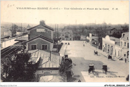 AFVP11-94-1007 - VILLIERS-SUR-MARNE - Vue Générale Et Place De La Gare  - Villiers Sur Marne