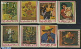 Paraguay 1967 Paintings 8v Imperforated, Mint NH, Nature - Flowers & Plants - Art - Henri De Toulouse-Lautrec - Modern.. - Paraguay