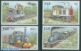 Fiji 1999 UPU, Sugar Trains 4v, Mint NH, Transport - U.P.U. - Railways - U.P.U.