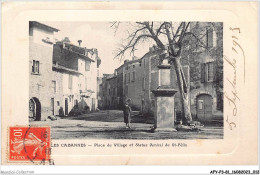 AFYP3-81-0188 - LES CABANNES - Place Du Village Et Statue Amiral De St-Félix - Albi