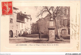 AFYP3-81-0189 - LES CABANNES - Place Du Village Et Statue Amiral De St-Félix - Albi