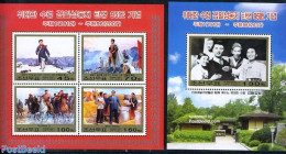 Korea, North 2007 Kim Il Sung Birthday 2 S/s, Mint NH, Nature - Horses - Korea (Nord-)