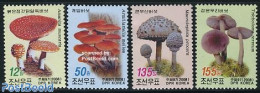 Korea, North 2008 Mushrooms 4v, Mint NH, Nature - Mushrooms - Mushrooms