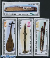 Korea, North 2008 Music Instruments 4v, Mint NH, Performance Art - Music - Musical Instruments - Music