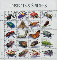 1999 Insects & Spiders - Sheet Of 20, Mint Never Hinged - Unused Stamps