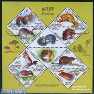 Korea, North 2007 Rodents 8v M/s, Mint NH, Nature - Animals (others & Mixed) - Mushrooms - Pilze
