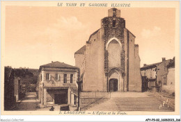 AFYP9-82-0895 - Le Tarn Et Garonne Illustré - LAGUEPIE - L'église Et La Poste  - Autres & Non Classés