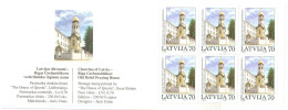 Latvia: Mint Booklet, Architecture - Churche Of Old Beliviers, 2002, Mi#578, MNH - Eglises Et Cathédrales