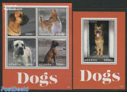 Uganda 2013 Dogs 2 S/s, Mint NH, Nature - Dogs - Sonstige & Ohne Zuordnung