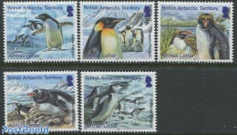 British Antarctica 2014 Penguin 5v, Mint NH, Nature - Birds - Penguins - Autres & Non Classés