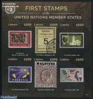 Liberia 2015 First Stamps, M 6v M/s, Mint NH, History - Various - Flags - Kings & Queens (Royalty) - Politicians - Sta.. - Koniklijke Families