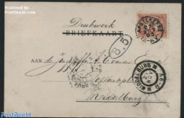 Netherlands, Kleinrond Cancellations 1903 Kleinrond AAGTEKERKE On NVPH 51 On Postcard, Postal History - Sonstige & Ohne Zuordnung