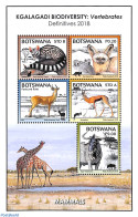 Botswana 2018 Mammals 5v M/s, Mint NH, Nature - Animals (others & Mixed) - Wild Mammals - Botswana (1966-...)