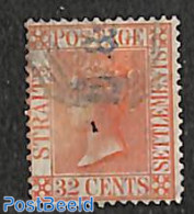 Malaysia 1867 Straits Settlements, 32c Pale Red, WM Crown-CC, Used, Used Stamps - Other & Unclassified
