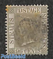 Malaysia 1867 Straits Settlements, 96c, WM Crown-CC, Used, Tiny Brown Spot, Used Stamps - Other & Unclassified