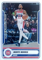 189 Monte Morris - Detroit Pistons - Panini NBA Basketball 2023-2024 Sticker Vignette - Altri & Non Classificati