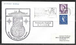 1968 Great Britain - German Navy Ship In Portsmouth - Zerstorer "Bayern" - Covers & Documents