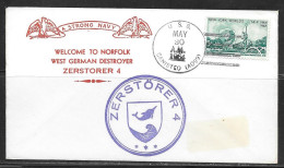 1964 USA - German Navy Ship In Boston - USS Canisted - Destroyer Zerstorer - Lettres & Documents