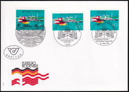 SCHWEIZ 1993 Mi-Nr. 1501 Mit Deutschland Und Österreich FDC - FDC