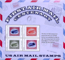 Saint Vincent & The Grenadines 2018 First Airmail Centenary 4v M/s, Mint NH, Transport - Post - Stamps On Stamps - Air.. - Post