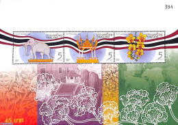 Thailand 2023 National Day S/s, Mint NH, Nature - Elephants - Flowers & Plants - Thaïlande