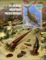 Central Africa 2023 Prehistoric Water Animals, Mint NH, Nature - Fish - Prehistoric Animals - Prehistory - Vissen