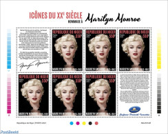 Niger 2023 Marilyn Monroe, Mint NH, Performance Art - Marilyn Monroe - Movie Stars - Actors