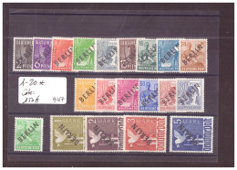 BERLIN - No Michel 1-20 * ( AVEC CHARNIERE ) - COTE: 150 € - Unused Stamps