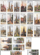 BB45 - SERIE COMPLETE 25 CARTES CIGARETTES MITCHELL - FAMOUS CROSSES - CROIX - Andere & Zonder Classificatie