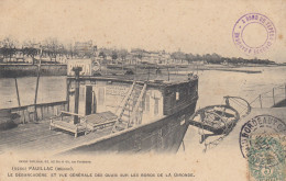 PAUILLAC (Gironde): Le Débarcadère Et Vue Générale Des Quais Sur Les Bords De La Garonne (vapeur Gironde/Garonne) - Pauillac