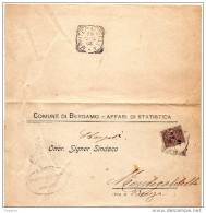 1906   LETTERA CON ANNULLO  BERGAMO + MONTEGALDELLA  VICENZA - Poststempel