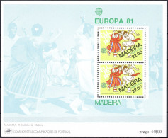 HB Portugal - Madeira  Block Año 1981 Nueva Europa CEPT - Açores