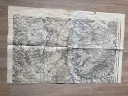 Carte état Major CHAUMONT S.E. 1896 72x46cm CHAUMONT CHAMARANDES BROTTES CHOIGNES CHAMARANDES-CHOIGNES VERBIESLES NEUILL - Geographical Maps